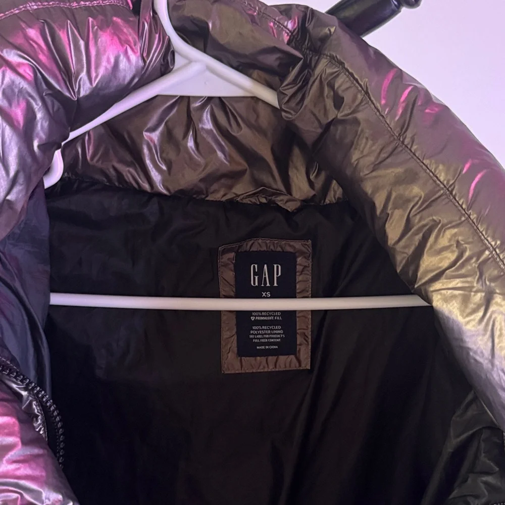 XS GAP Shiny gun metal snow boarding Puffer Jacket - Picture 3 of 3